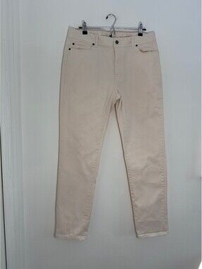 Johnnie-O White Stretch Chino Pants Men's 34x32 Slim Straight Golf Casual Cotton